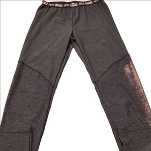 Girls Black Leggings with Rose Gold Accents Size Medium